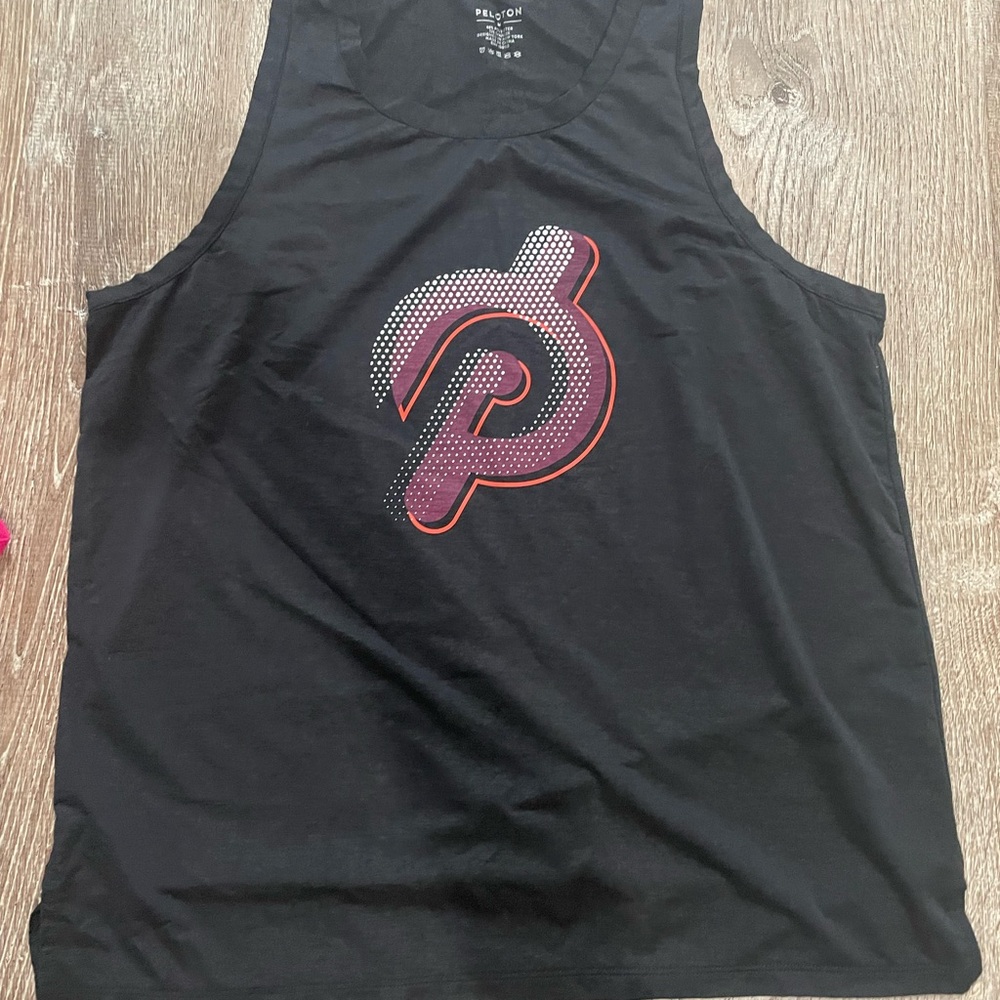 Peloton Black Tank with Gradient Logo
